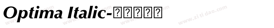 Optima Italic字体转换